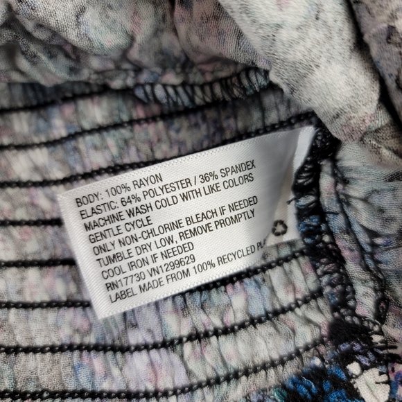 Wild Fable Floral Lightweight Top Sz 4X - Teal 331131446 - Picture 10 of 13